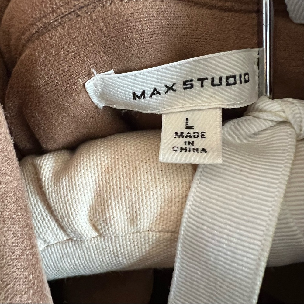 Max Studio Faux Suede Button-Down Shacket Jacket - image 7